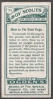 Ogden s  Boy Scouts  1912  2nd Series  Green Backs  No 73  How To Fix Tent Pegs