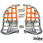 Raptor 700 660  Nerf Bar Nets Fit Alba Tusk With Heel Guards Orange  J