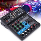Pro 4-channel Studio Audio Mixer Bluetooth Usb Dj Live Sound Mixing Console 