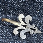 Vintage French Brass Wall Hook Ornate Baroque Scroll Cutout Made In France Vtg