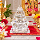 Crystal Sphatik Meru Shri Yantra Crystal Sumeru Shree Yantra On Lotus 150 Gram