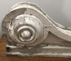 Antique Large Victorian Wood Corbel Architectural Salvage White Chipping Paint