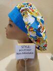 Simpsons Family Women s Bouffant Surgical Scrub Hat cap Handmade