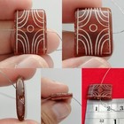 Ancient Etched Carnelian Dzi Bead Square Red Agate Arc Pattern Rare  Amulet