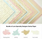 Stampin  Up  Bundle Of Love 12 X 12 Paper Cardstock  retired  Wedding Baby Heart