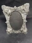 Elias Fine Pewter 1890 Pewter Easel Backed 3d Floral Embossed  Oval Frame