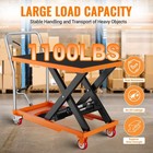 Hydraulic Lift Table Cart 1100lbs Capacity 32  Lifting Single Scissor Lift Table