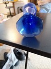 Vintage Cobalt Blue 6 5 Fluted Flower Vase 