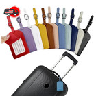 Luxury Pu Leather Suitcase Bag Luggage Tags id label W  Back Privacy Cover