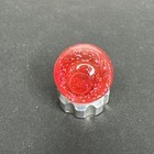 Contemporary Handmade Art Glass Marble  67  Secret Uv Reactive Green Swirl  Red