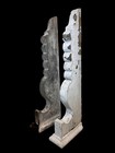 Antique Pair Wood Porch Bracket Shabby White Chic Corbels 24 X 8   