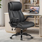 Ergonomic Office Chair     High Back Executive Leather Desk Chair With Inflatab   