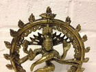 Possibly Vintage Gilt Metal Asian Indian Dancing Shiva Nataraja Statue Figurine