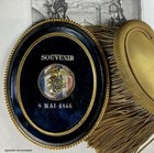Antique French Napoleon Iii Framed Mourning Souvenir  Eagle  Monogram  May 1846