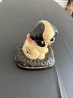 Vintage Cast Iron Puppo Puppy Dog On A Pillow Toy Coin  Bank -1914     Hubley