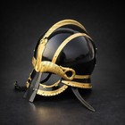 Viking Vendel Helmet Medieval Sca Larp Costume Brown Finish Steel Armor