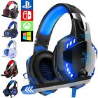Wired 3 5mm Led Headphones With Mic Stereo Premium Bass Headset Over The Ear