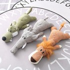 Plush Cartoon Puppy Dog Toy Pet Dog Chew Squeak Toys For Small Dogs Teeth Grindi