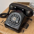 Vintage Bell System Rotary Dial Telephone Black Western Electric Desk Phone Usa