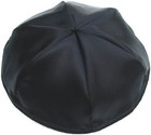 Zion Judaica Rich Black Satin Kippah 7  Large Black Silk Rosh Hashanah Yamaka Pr