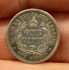 1883 Kingdom Of Hawaii 90  Silver 1 Dime King Kalakaua I Coin - Scratches