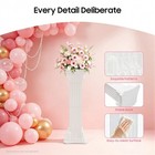 Roman Column Pedestal Set 4 Piece White For Wedding Event Decor