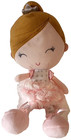 Baby Starters Ballerina Plush Doll 12  Plush Brunette Pink Swirl Skirt Stars