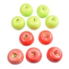 10pcs Artificial  Red Green Apples Foam Fruit Imitation  Kitchen Home Food Decor