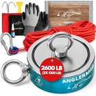 Magnet Fishing Kit Anglermag - Strong Double Sided Magnetic Fishing Complete Kit