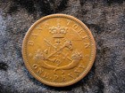 Large Old World Token Coin Bank Of Upper Canada Penny 1857 Kmtn3 St  George 599