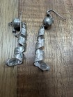 Signed Vintage Rare 925 Sterling Vanajo zuni Turquoise Swirl Drop Earrings L1005