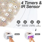 Linssy 60w Rechargeable Uv Led Nail Lamp  Faster Wireless Nail Dryer Gel Light