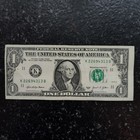 Off-center Mis-print Mis-cut Error Note One Dollar  1 Bill Federal Reserve U s 