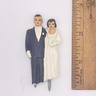 Vintage Bride   Groom Cake Topper - Ceramic Couple  1950s Wedding Figurine