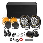 Pair Led Auxiliary Driving Spot Fog Lights Hi low Beam Motorcycle Adventure Bike