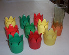 Vintage Mid Century Plastic Tulip Glass Cocktail Holder Lot Of  10 Made U s  A 