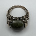 Vintage Irish 926 Sterling Silver Connemara Marble Stone Ring Sz 7 25 9 60 Grams