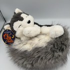 New Fao Schwarz Big Tails Husky Fluffy Puppy Dog Plush Original Tag 12    Stuffed