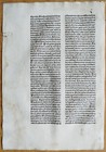 Leviticus - Decorative Incunable Leaf Biblia Latina Amerbach Basel - 1481