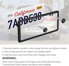 License Plate Frames Black Rustproof Stainless Steel License Plate Hold 2pcs