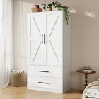Armoire Wardrobe Closet Wardrobe Cabinet With Drawers And Hanging Rail Closet
