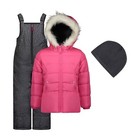 Weather Tamer Toddler Girls  3-piece Leopard Print Bib Snowsuit Set Nwt