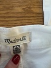 Madewell Women s Emmett Wide-leg White Denim Pants Button Zipper Cotton Size 32