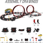 Slot Car Race Track Set Electric Powered Race Track Dual Racing Car Track Set