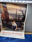 Vintage Smokey The Bear Fires Destroy Forest Fire Prevention Ad Poster Sign 1956