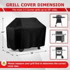 Bbq Gas Grill Cover Barbecue Waterproof Outdoor Heavy Duty Uv Protection 58 Inch