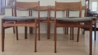 Set Of Six Authentic Danish Modern Teak Dining Chairs  Made In Denmark 1960 s
