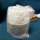 Niob Pampered Chef Ceramic Egg Cooker  1529 White W grey Band W manual 