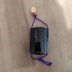 Japanese Lacquer Inro-style Seal Case Black W  Gold Crests Purple Cord Vintage
