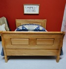 Miniature Dollhouse Furniture Quilted Sleigh Bed 
